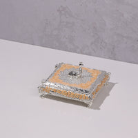 Square Enamel Peacock Box