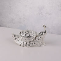 Enamel Peacock Sugar Pot