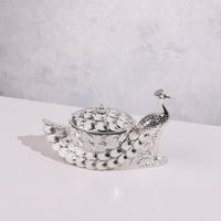 Enamel Peacock Sugar Pot