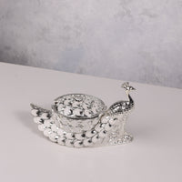Enamel Peacock Sugar Pot