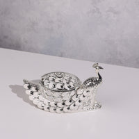 Enamel Peacock Sugar Pot