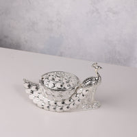 Enamel Peacock Sugar Pot
