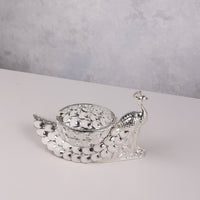 Enamel Peacock Sugar Pot