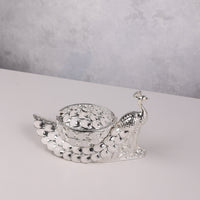 Enamel Peacock Sugar Pot