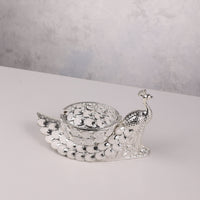 Enamel Peacock Sugar Pot