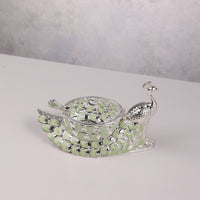 Enamel Peacock Sugar Pot