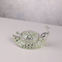 Enamel Peacock Sugar Pot