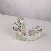 Enamel Peacock Sugar Pot