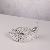 Enamel Peacock Sugar Pot