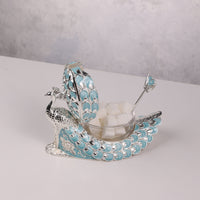 Enamel Peacock Sugar Pot