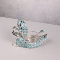 Enamel Peacock Sugar Pot