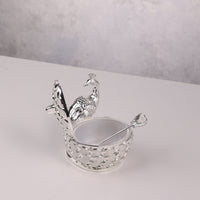 Peacock Sugar Pot with Spoon