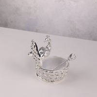 Peacock Sugar Pot with Spoon