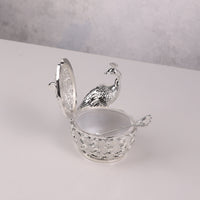Peacock Sugar Pot with Spoon