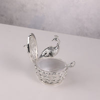 Peacock Sugar Pot with Spoon