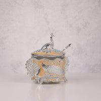 Royal Enamel Sugar Pot (Peacock)