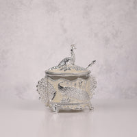 Royal Enamel Sugar Pot (Peacock)