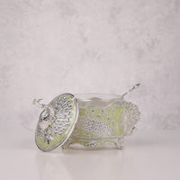 Royal Enamel Sugar Pot (Peacock)