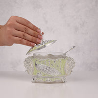 Royal Enamel Sugar Pot (Peacock)