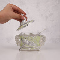 Royal Enamel Sugar Pot (Peacock)