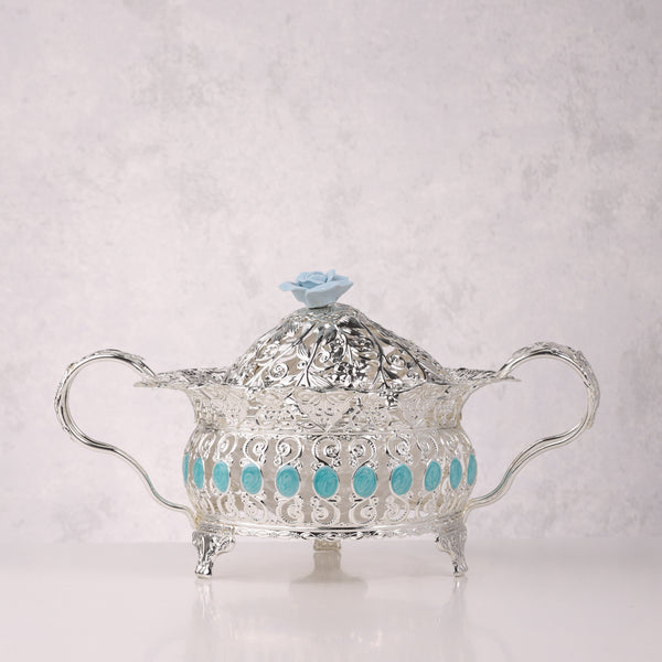 Rose Glass Candy Bowl