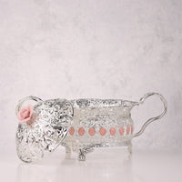 Rose Glass Candy Bowl