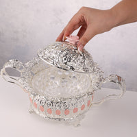 Rose Glass Candy Bowl