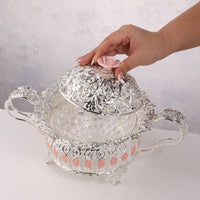 Rose Glass Candy Bowl