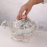 Rose Glass Candy Bowl
