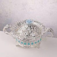 Rose Glass Candy Bowl