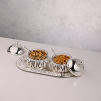 Twin Condiment Bowls with Lid