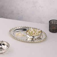 Silver-Plated Crystal Dry Fruit Serving Set