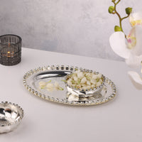 Silver-Plated Crystal Dry Fruit Serving Set