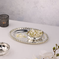 Silver-Plated Crystal Dry Fruit Serving Set