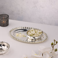 Silver-Plated Crystal Dry Fruit Serving Set