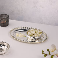 Silver-Plated Crystal Dry Fruit Serving Set