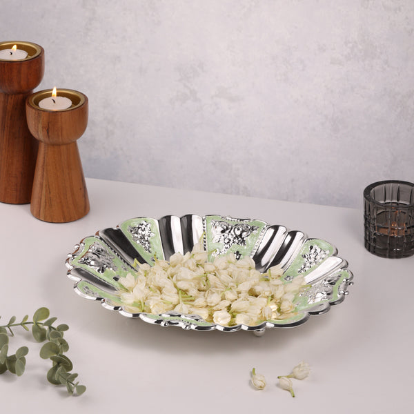 Floral Crest Decorative Tray (Round)