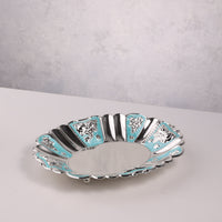 Floral Crest Decorative Tray (Round)