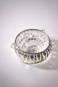 Enamel Glass Basket with Handle