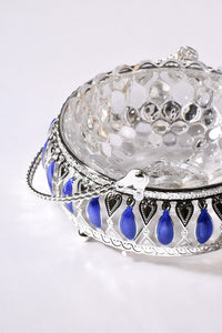 Enamel Glass Basket with Handle