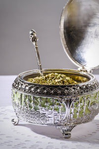 Peacock Sugar Pot with Spoon