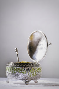 Peacock Sugar Pot with Spoon