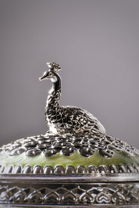 Peacock Sugar Pot with Spoon