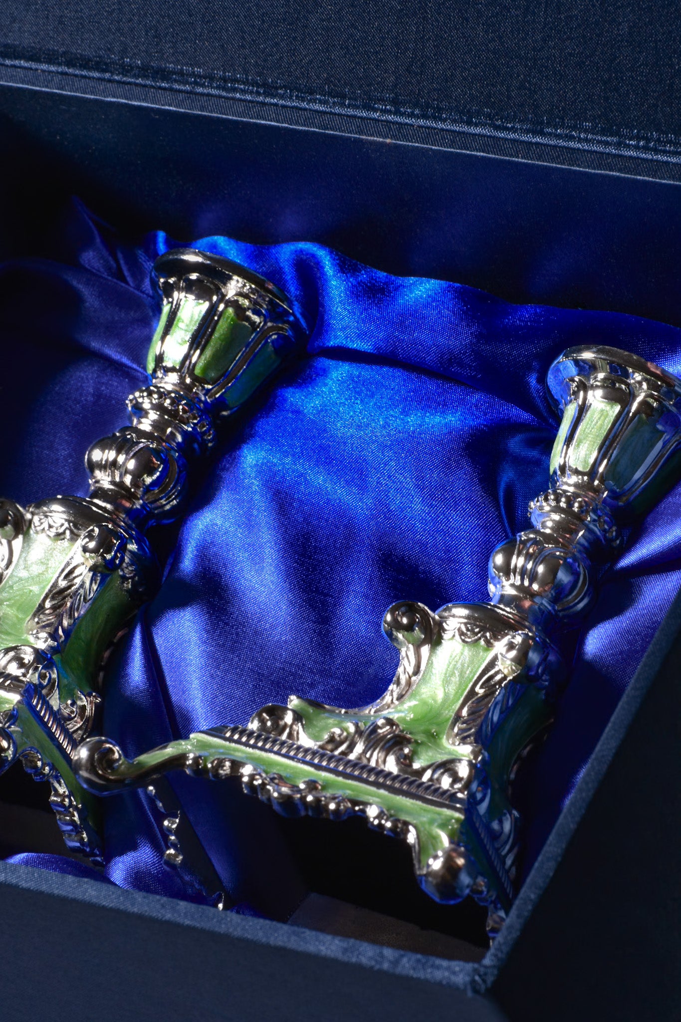 Enamel Candle Stand - Pair of Two