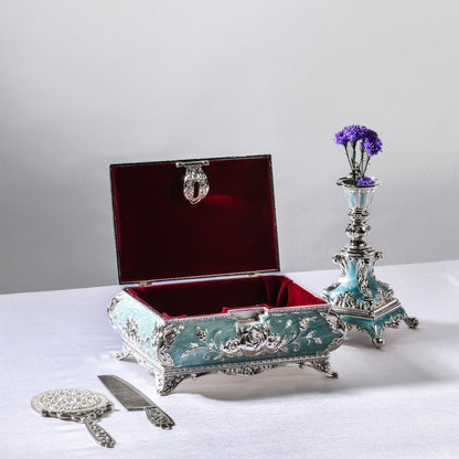Enamel Rose Jewellery Box