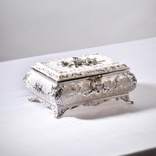 Enamel Rose Jewellery Box