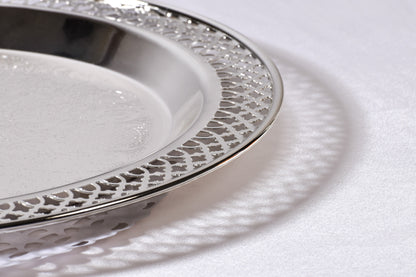 Salver / Serving Tray with elegant lattice / cut work